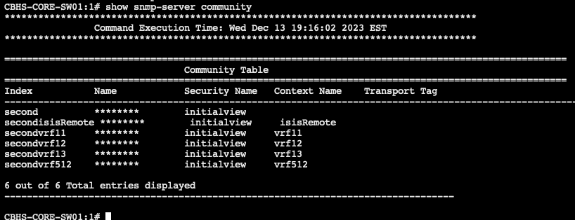 non-working switch's "community output