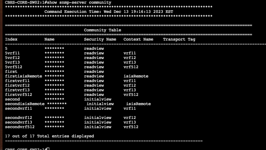 working switch's "community" output